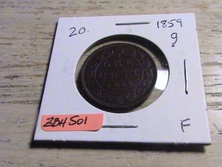 1859 Canadian Large Cent - Zbh501 photo
