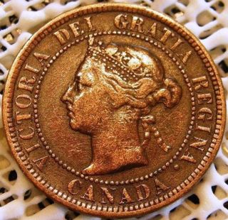 1891 Canada One 1 Cent Victoria Coin photo