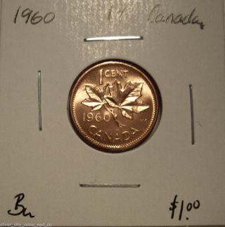 Canada Elizabeth Ii 1960 Small Cent - Bu photo