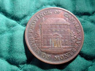 1844 Half Penny Bank Of Montreal - Bank Token - Canada - photo