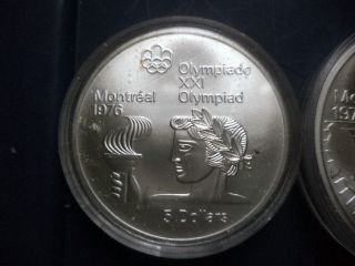 1976 Sterling Canadian Summer Olympic Games Rcm Coin Series Ii Athlete W/torch photo