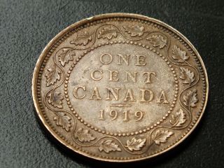 1919 Canadian Large Cent - The Coin Pictured You Will Receive photo