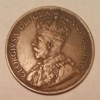 1916 Canada Large Cent Coin. . . . .  121914 photo