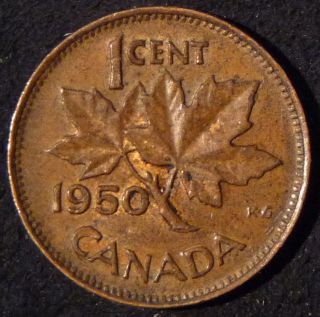 1950 Canada 1 Cent Coin photo