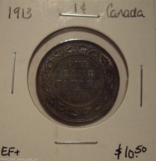 Canada George V 1913 Large Cent - Ef, photo