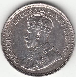 . 925 Silver 1918 George V 10 Cent Piece Vf - Ef photo