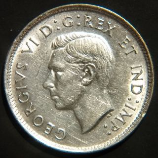 Rare 1939 Canada George Vi 25 Cents Km 35 About Uncirculated photo