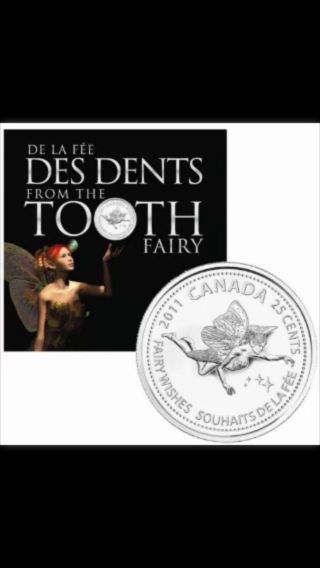 2011 Royal Canadian Tooth Fairy Collector Coin 25 Cent Quarter photo