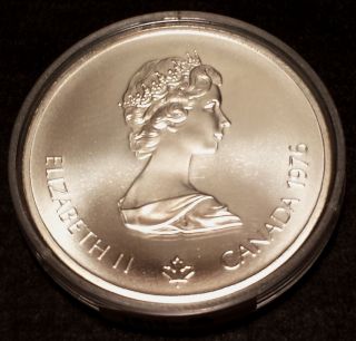1974 Canadian Silver 10 Dollar Coin - 1976 Montreal Olympics,  Field Hockey photo