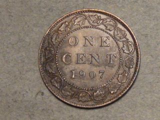 1907 Canadian Large Cent 1597b photo