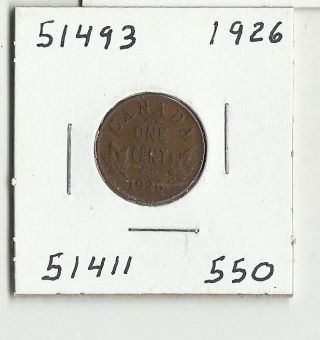 1926 Canadian Small Cent - 51493 photo