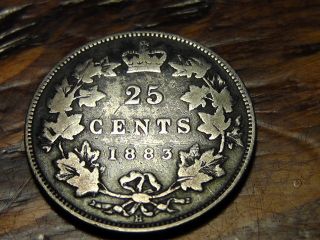 1883h Canada Twenty Five Cents 25c photo
