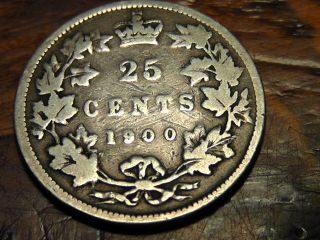 1900 Canada Twenty Five Cents 25c photo