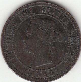 1882h Obv 1 Victoria Large Cent Vg - F photo