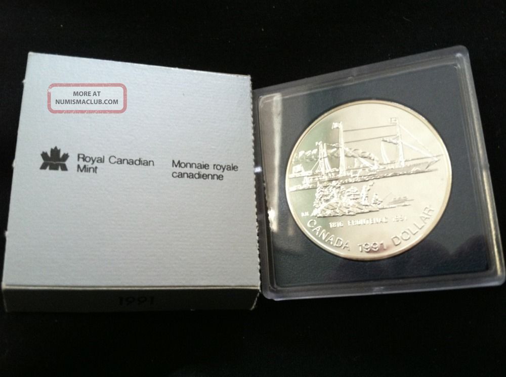 1991 Canada Dollar Coin Frontenac Silver Proof Uncirculated 1991-canada-dollar-coin-frontenac-silver-proof-uncirculated