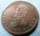 1814 British Colonial Canada Wellington Halfpenny Token Copper - Detail Coins: Canada photo 2