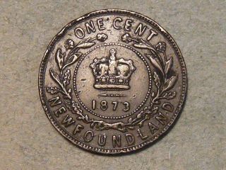 1873 Newfoundland One Cent 3224b photo