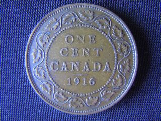 1916 - Canada - Large - One Cent - Coin - - Canadian - Penny - World - 13m photo