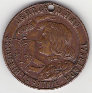 Souvenir Of Montreal Token - Joan Of Arc - Stamped 72607 photo