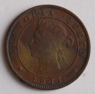1871 Large 1 Cent Prince Edward Island Pei Canada Canadian Victoria Coin photo