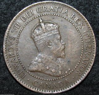 Canada Cent 1907 World Coin (usa Combined S&h) Bin - 2693 photo