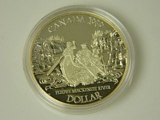 1989 Royal Canadian Silver Dollar 500 Silver Monnaie Royale photo