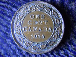 1916 - Canada - Large - One - Cent - Coin -  - Canadian - Penny - F18 photo