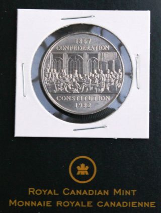1982 Canada One Dollar $1.  00 Coin 1867 - 1982 Confederation Constitution photo