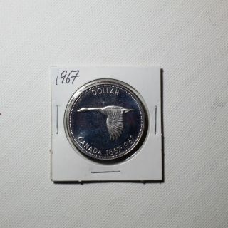 Canadian Silver Dollar Year 1967 photo
