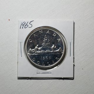 Canadian Silver Dollar Year 1965 photo