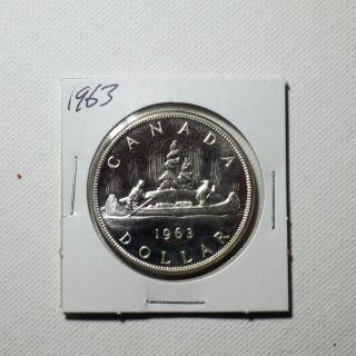 Canadian Silver Dollar Year 1963 photo