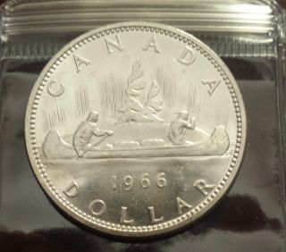 1966 Silver Dollar $1 Canada Coin Canadian photo