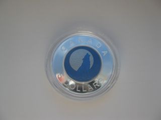 2012 $5 Sterling Silver And Niobium Coin - Full Wolf Moon (most Popular) photo