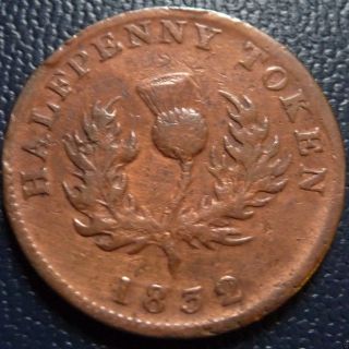 Nova Scotia 1832 1/2 Penny Token Thistle Ns - 1d1,  Br871 George Iv photo