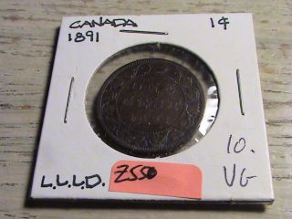 1891 Canadian Large Cent - Llld Variety Zbh550 photo