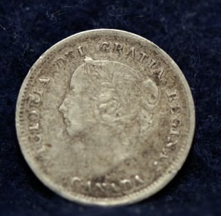 Canada,  1888 5 Cents,  Silver,  Fine, photo
