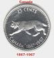 1867 - 1967 Canada,  Quarter,  Dime - Silver Proof Confederation Centennial Coins: Canada photo 1