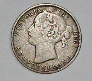 1872 H Newfoundland Twenty Cents 20¢ Vf photo