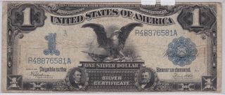 1899 $1.  00 Silver Certificate Fr.  236 Fine,  Serial Number R48876581a photo