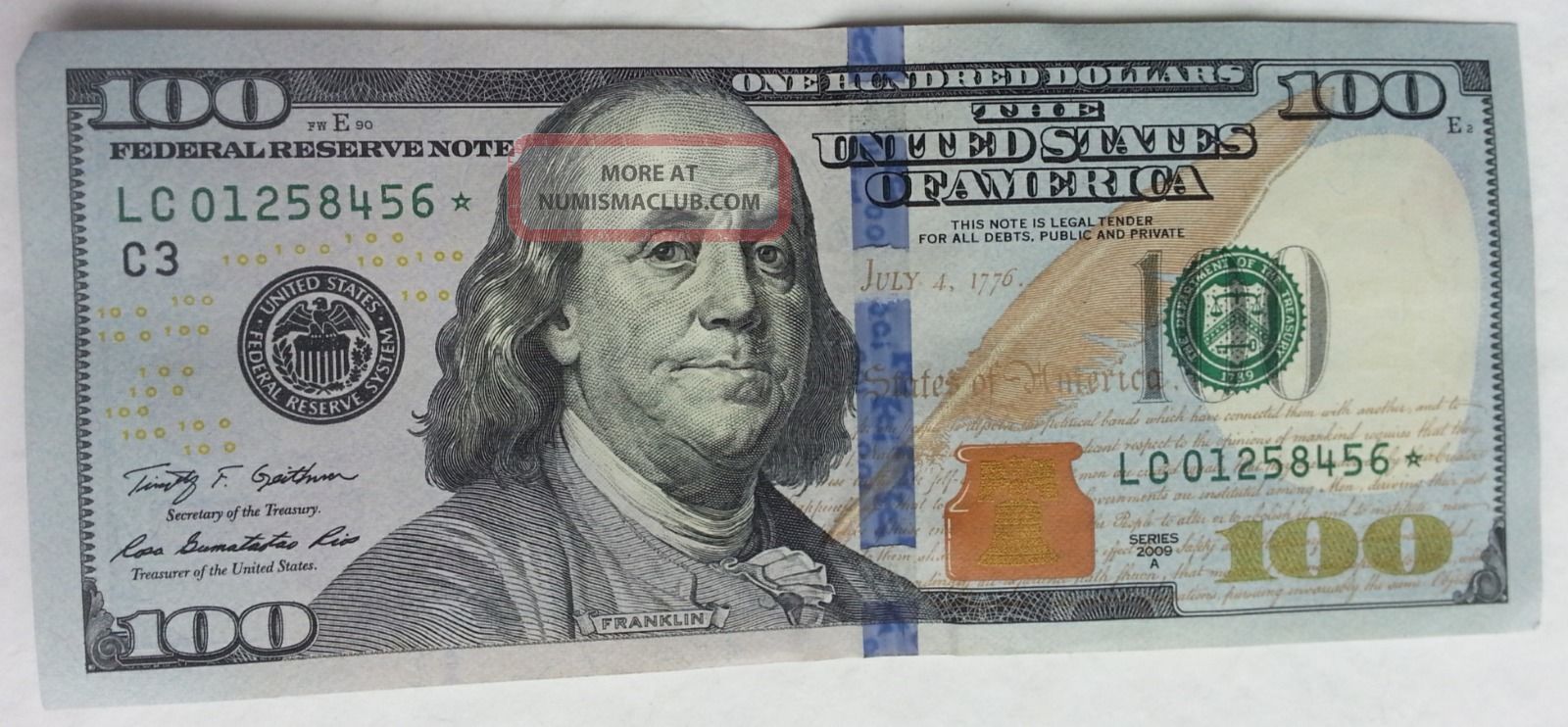 Real 100 Usa Star Federal Reserve Note From 2009 Real One Hundred 