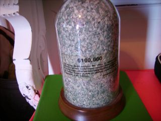 Vintage Glass Money Dome Full Of Shredded U.  S.  Currency Of $100,  000 photo