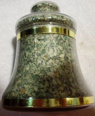 Vintage Glass Liberty Bell Filled With Shredded U.  S.  Currency (1976 Novelty) photo