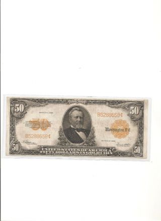 Fr 1200 $50 1922 Gold Certificate Vf photo