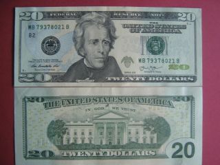 United States - 20 Dollars 2013 - A Jackson Unc Real Currency Banknote. photo