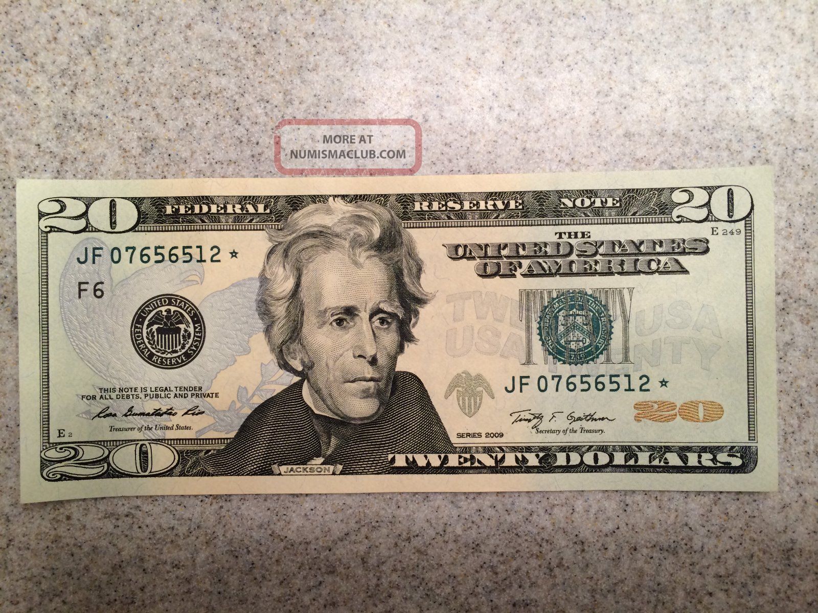 $20 Star Note - Fancy Serial Number