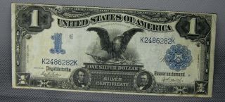 Rare 1899 $1 Silver Certificate.  Black Eagle - Very Crisp Xf/xf, photo