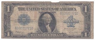 Large Size,  Well Circulated One Dollar $1 Silver Certificate,  Series 1923 photo