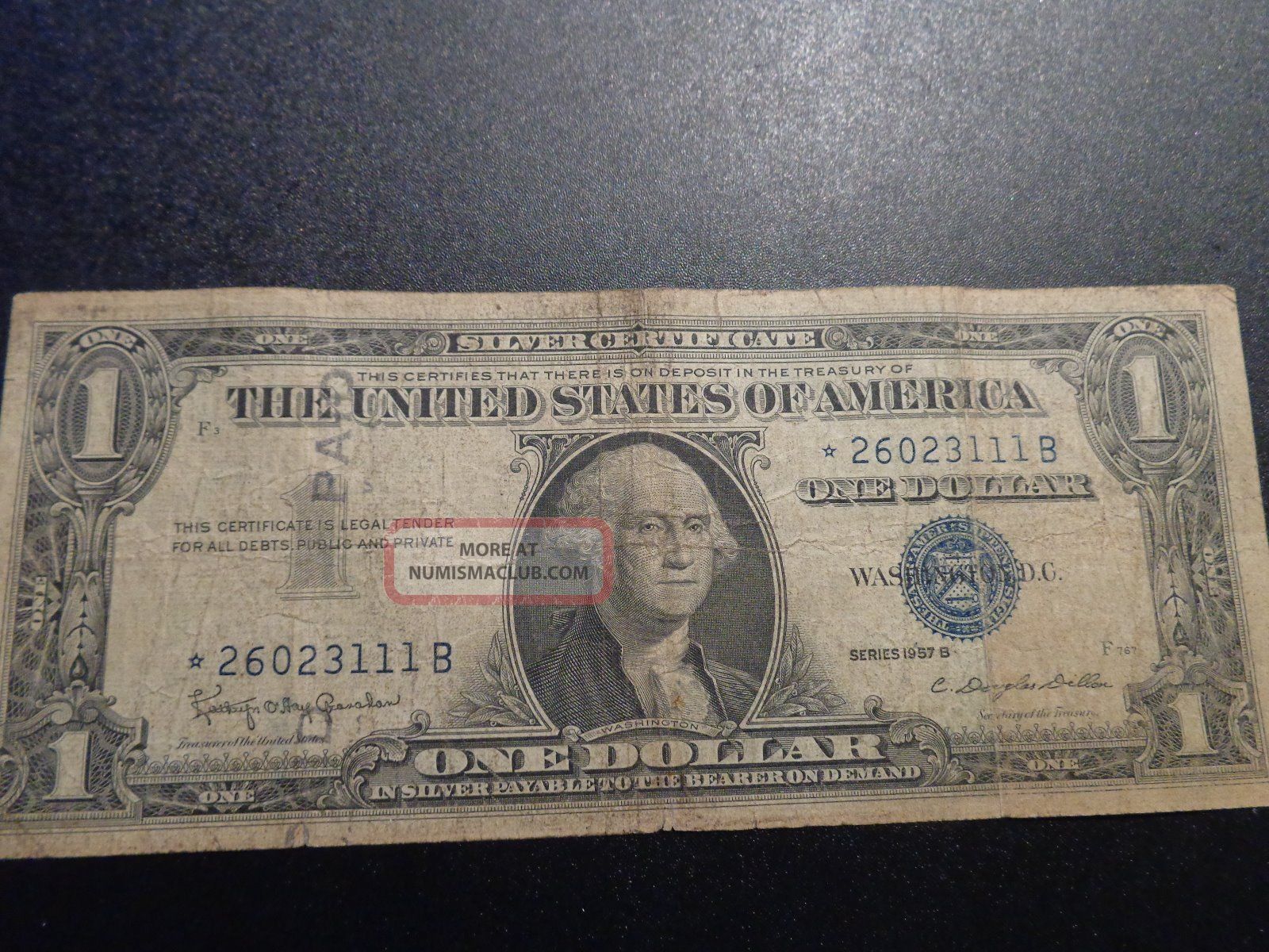 $1. 00 Series 1935 B Silver Certificate (star Note) Circulated