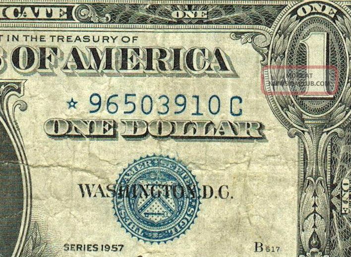 Star $1 1957 Silver Certificate More Currency 4 Small Size Notes photo