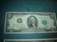 Get 3 $2 Two Dollar Jefferson Dollar Bill Green Seal Series Of 1976 Usa Fed Note Small Size Notes photo 3